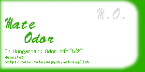 mate odor business card